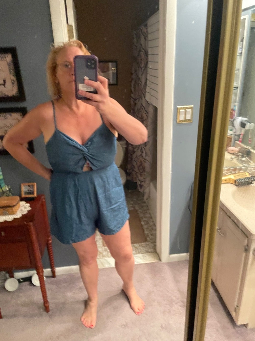 Adorable Romper with Pockets.Adorable with Peep hole which makes it Sexy!! - Picture 12 of 12